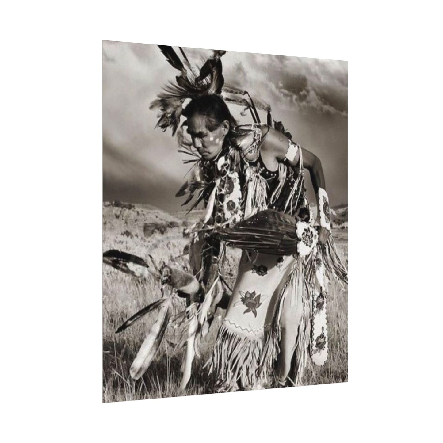 The Dancing Spirit – Western Textured Watercolor Matte Posters