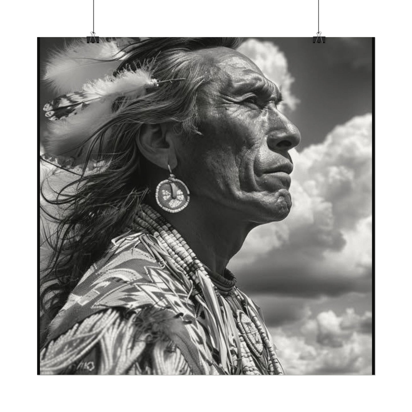 The Ancestral Winds Are Calling  – Western Textured Watercolor Matte Posters