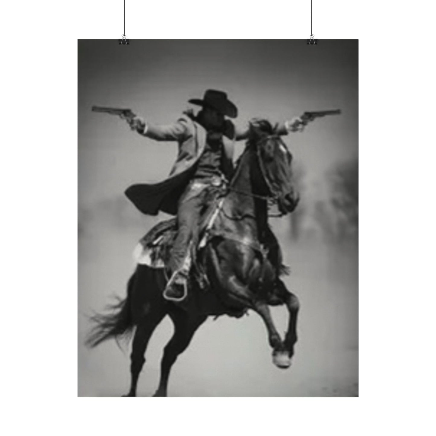 Smoke & Spurs – Western Textured Watercolor Matte Posters