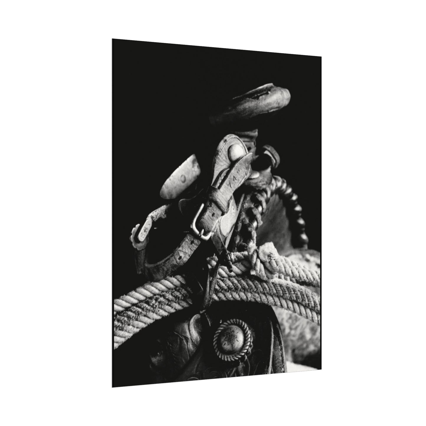 Saddle Up – Western Textured Watercolor Matte Posters