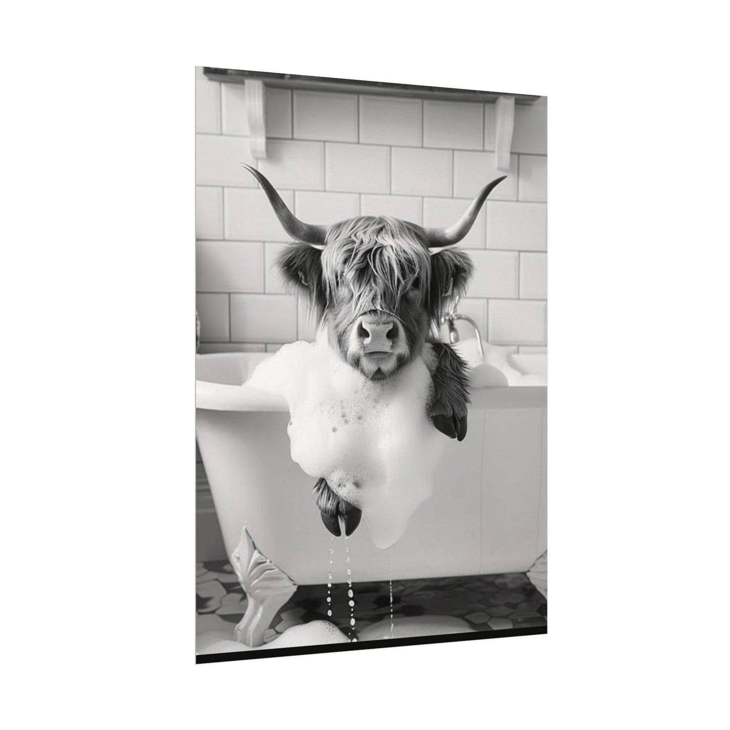 Hoofs & Suds – Western Textured Watercolor Matte Posters