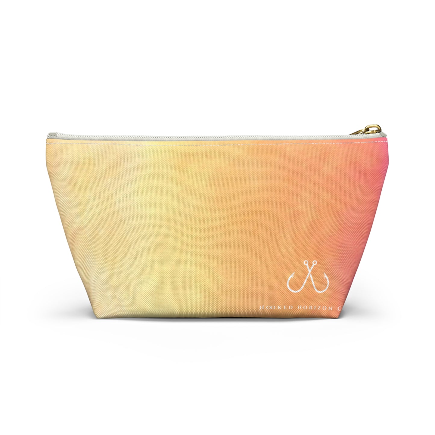 Pink To Orange Ombre Vibrant Gradient Accessory Pouch | Makeup Bag, Travel Organizer, Gift for Her, Beach Essentials, Stylish Storage