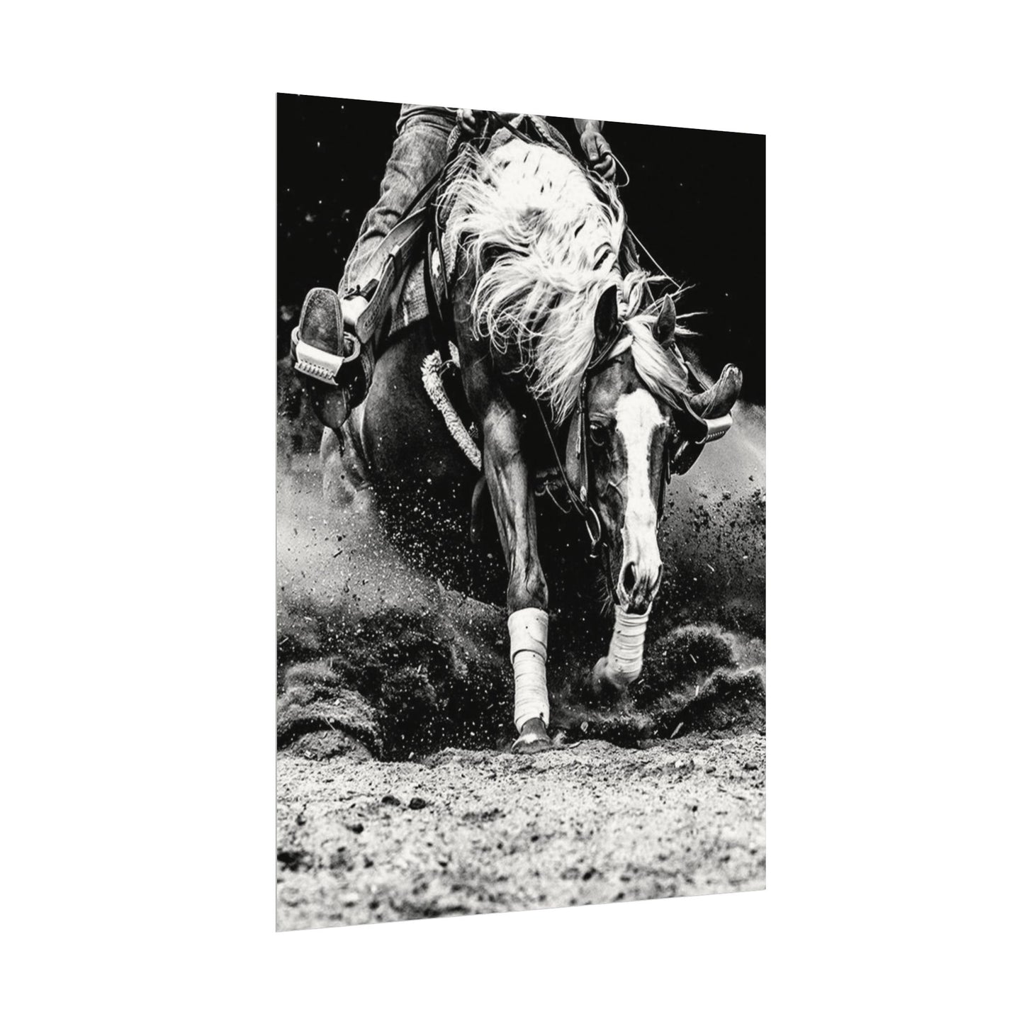 Burning The Barrel – Western Textured Watercolor Matte Posters