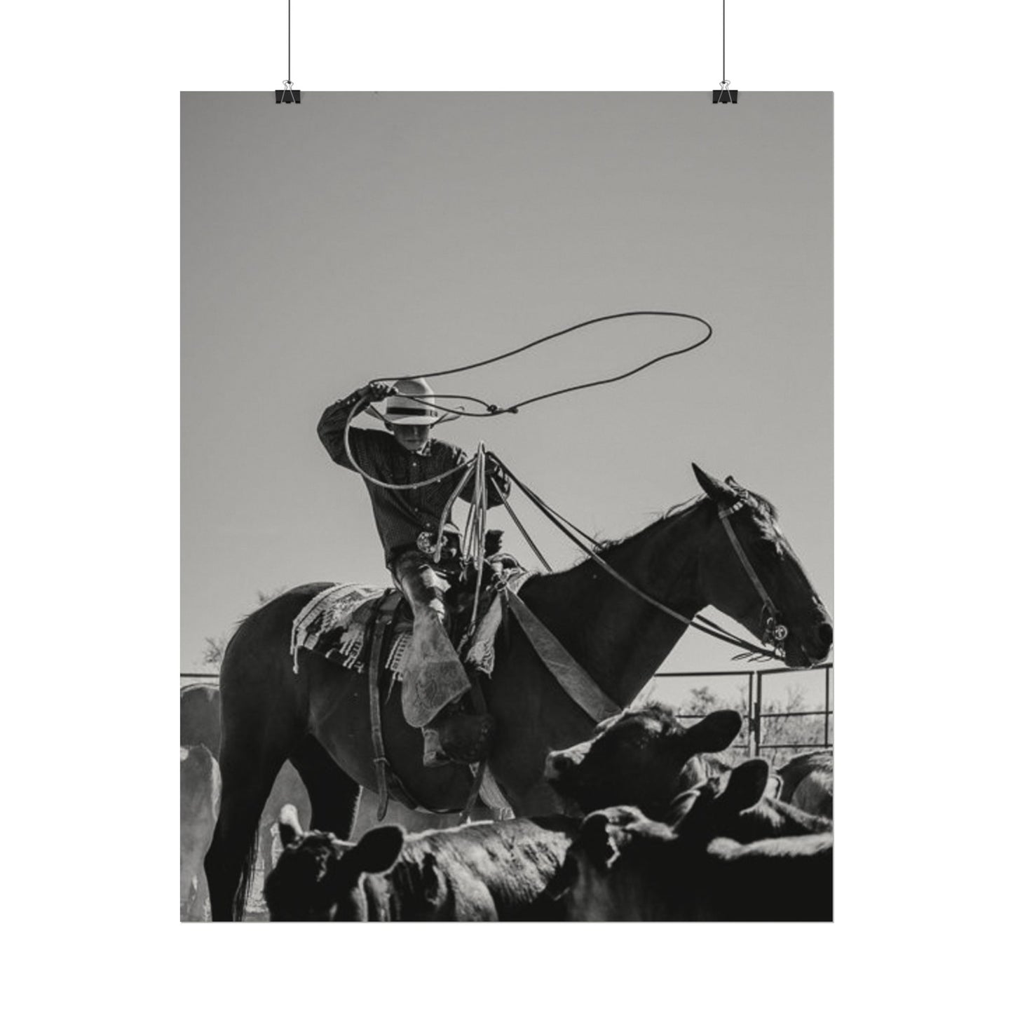 Cowboy Up – Western Textured Watercolor Matte Posters