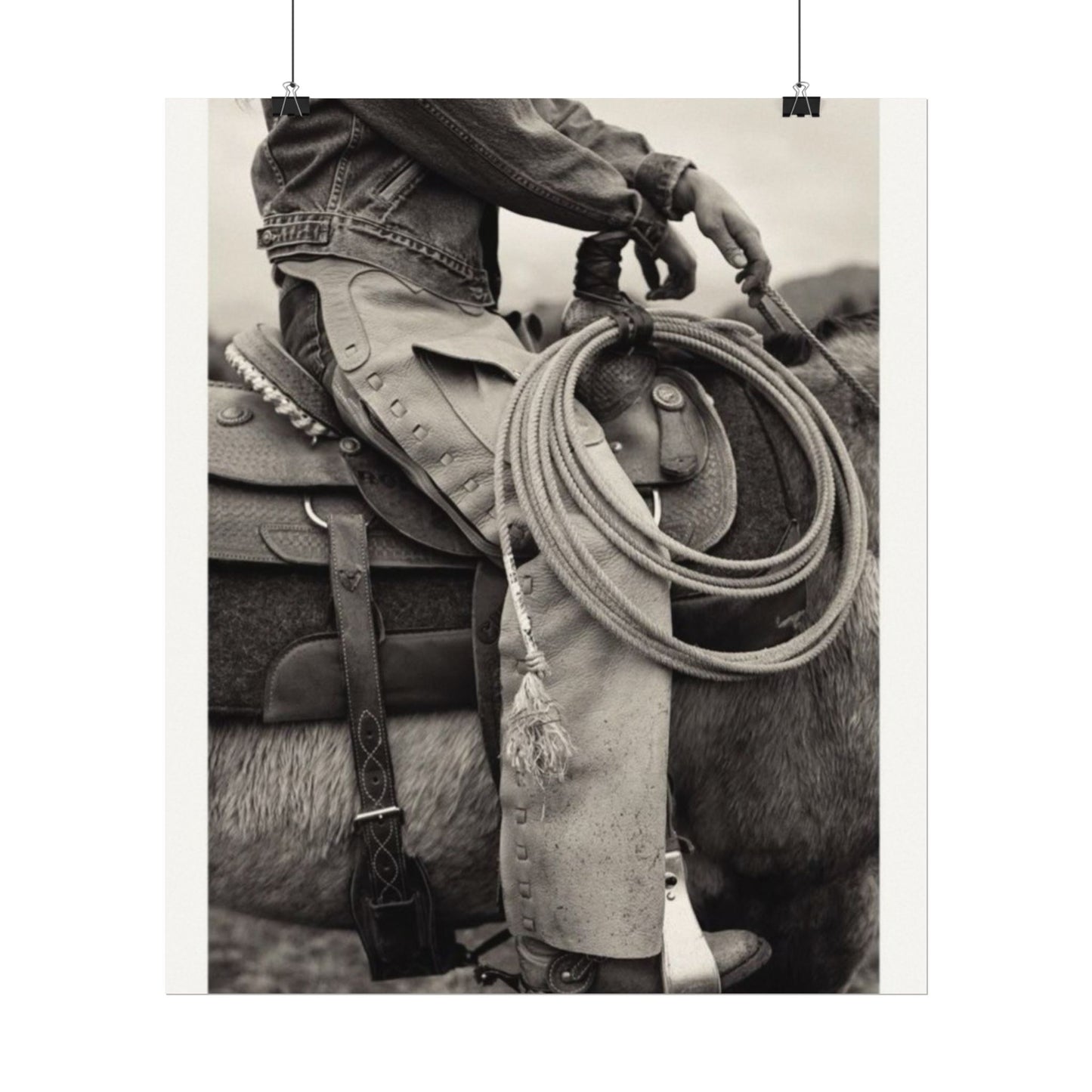 Back In The Saddle – Western Textured Watercolor Matte Posters