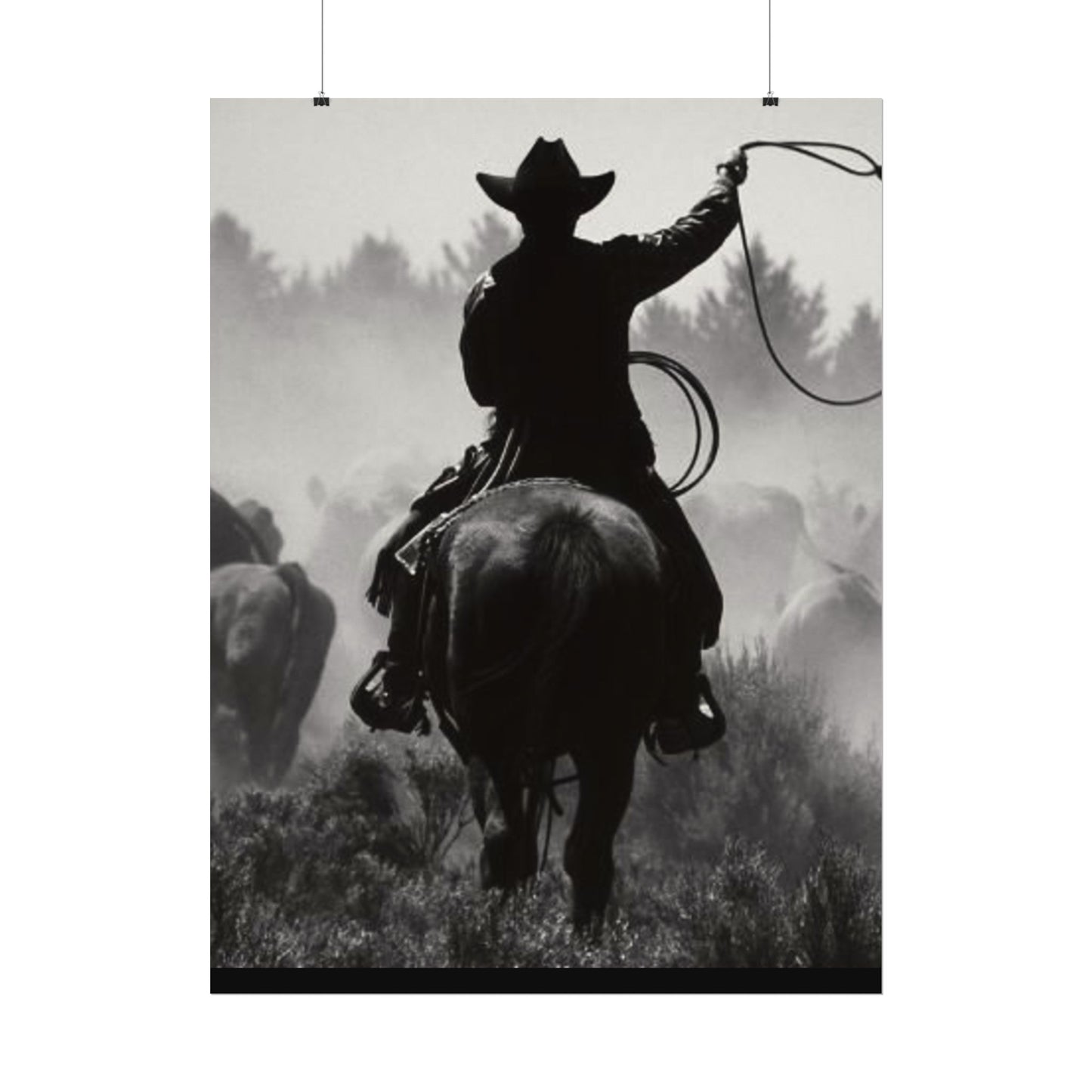 Bones Of The West  – Western Textured Watercolor Matte Posters