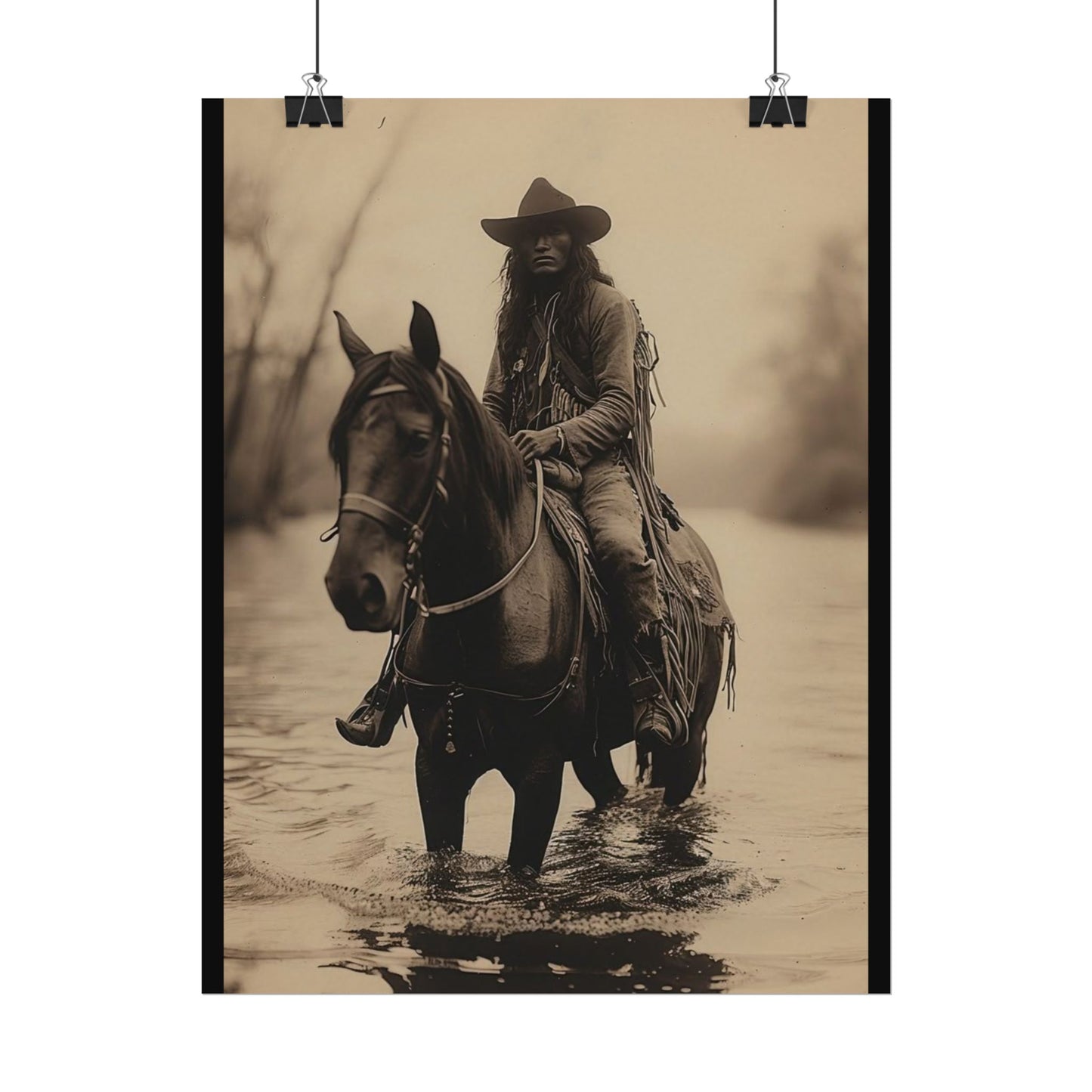 Ripples In Time – Western Textured Watercolor Matte Posters