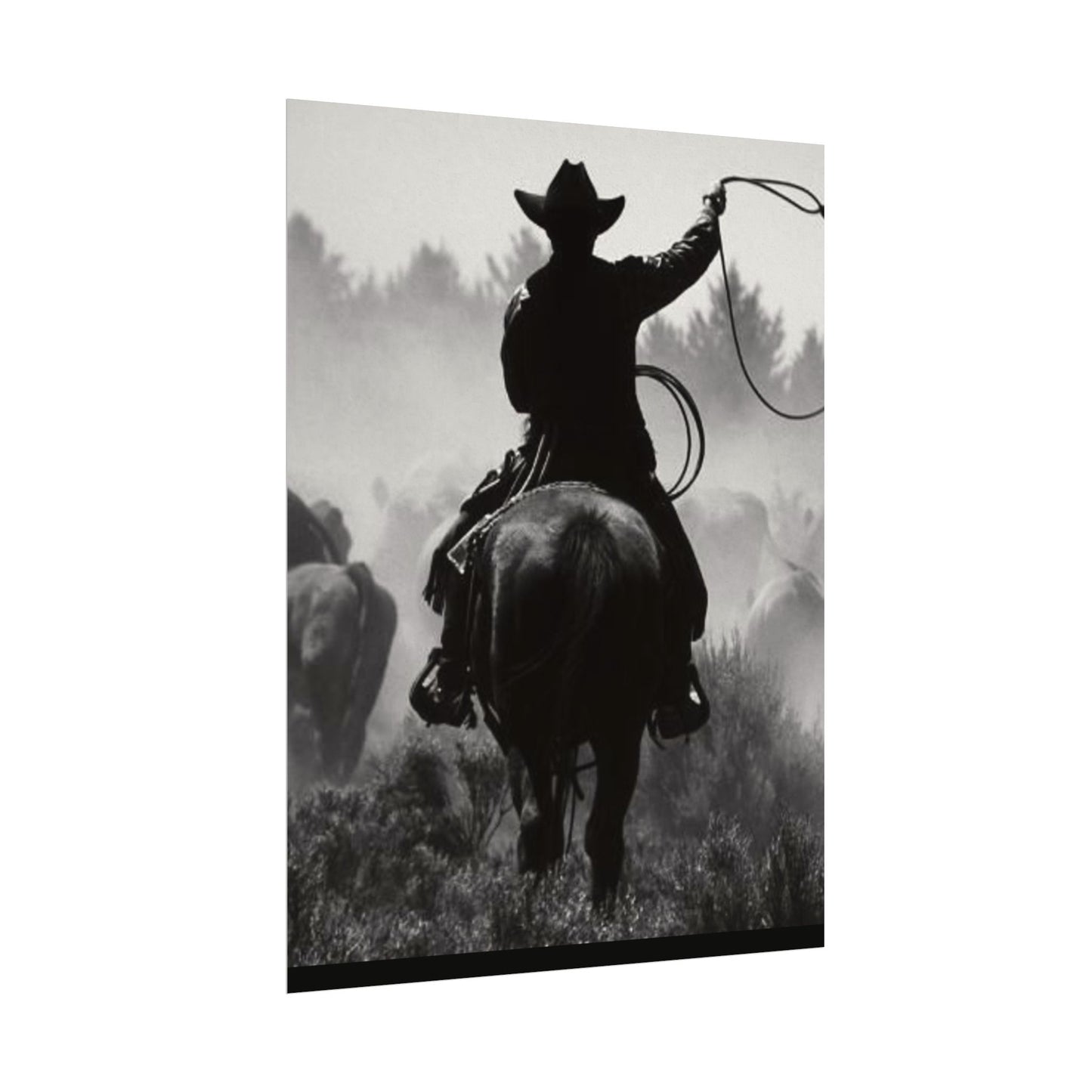 Bones Of The West  – Western Textured Watercolor Matte Posters