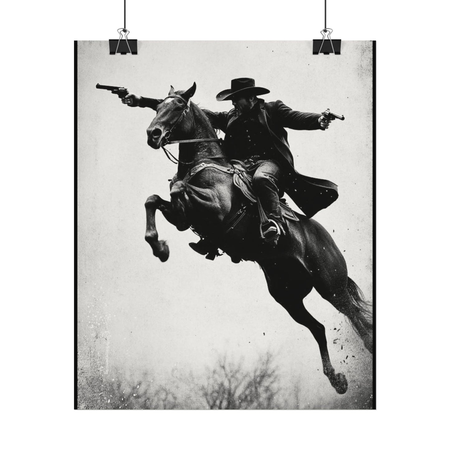 High Noon Pistols  – Western Textured Watercolor Matte Posters