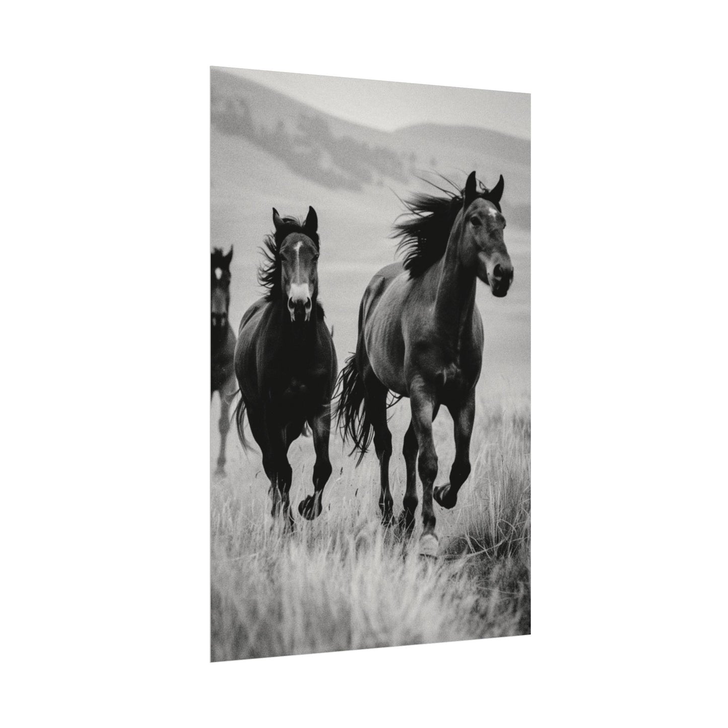 Running With Focus – Western Textured Watercolor Matte Posters