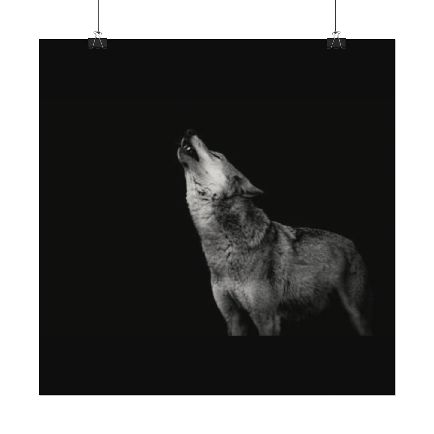 Howling At The Moon– Western Textured Watercolor Matte Posters