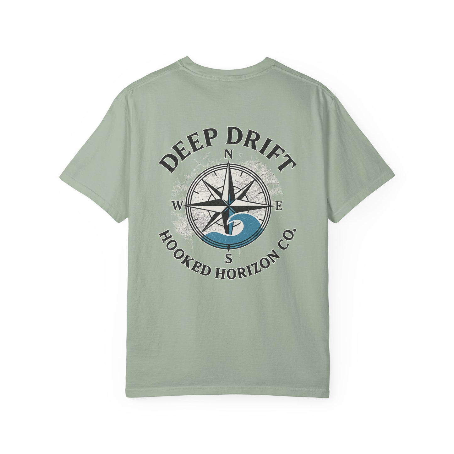 Wave Compass T-shirt, Hooked Horizon Co, Angler Gifts