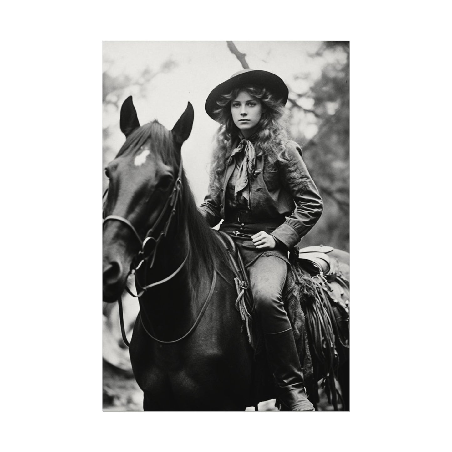 Legacy In Leather & Stone– Western Textured Watercolor Matte Posters