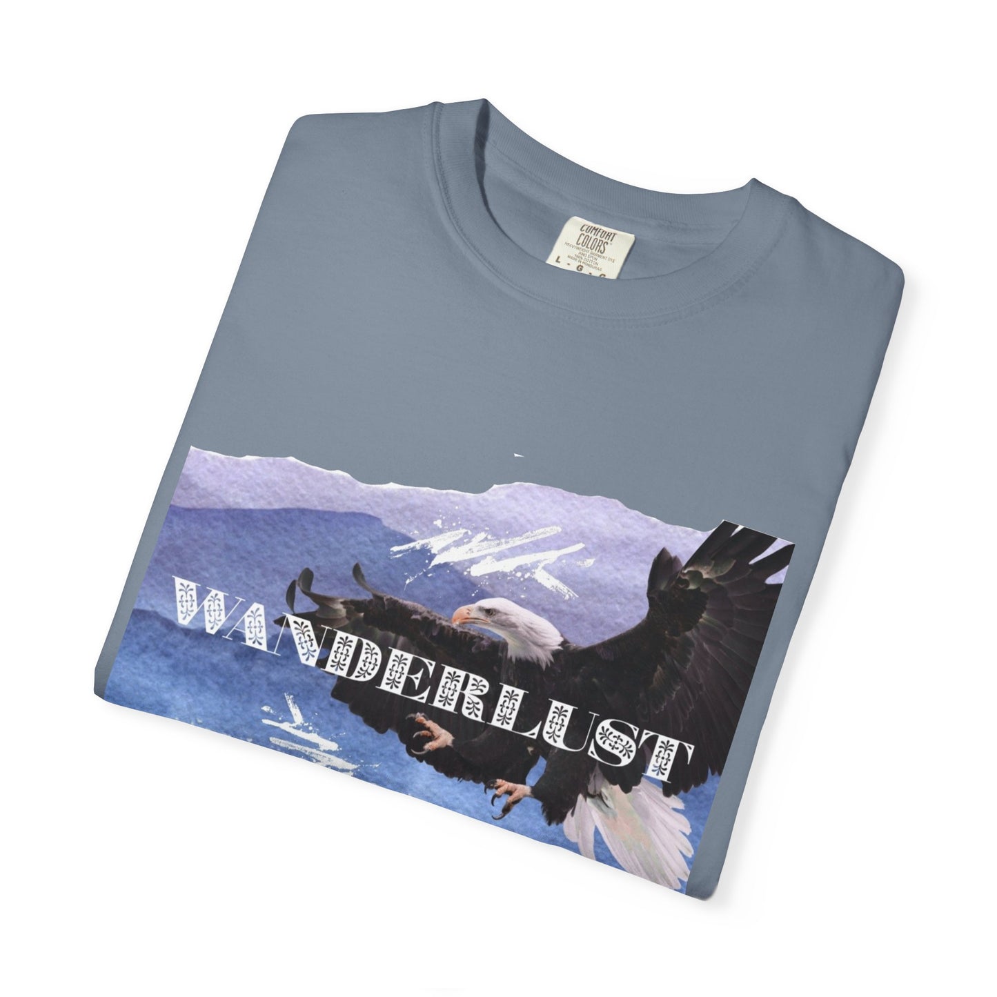 Soaring High Wildlife Adventure Tee Unisex Garment-Dyed T-shirt, Boho Nature Tee, Camping Shirt, Adventure Apparel, Gift for Wilderness Lovers, Angler Lover Giftd