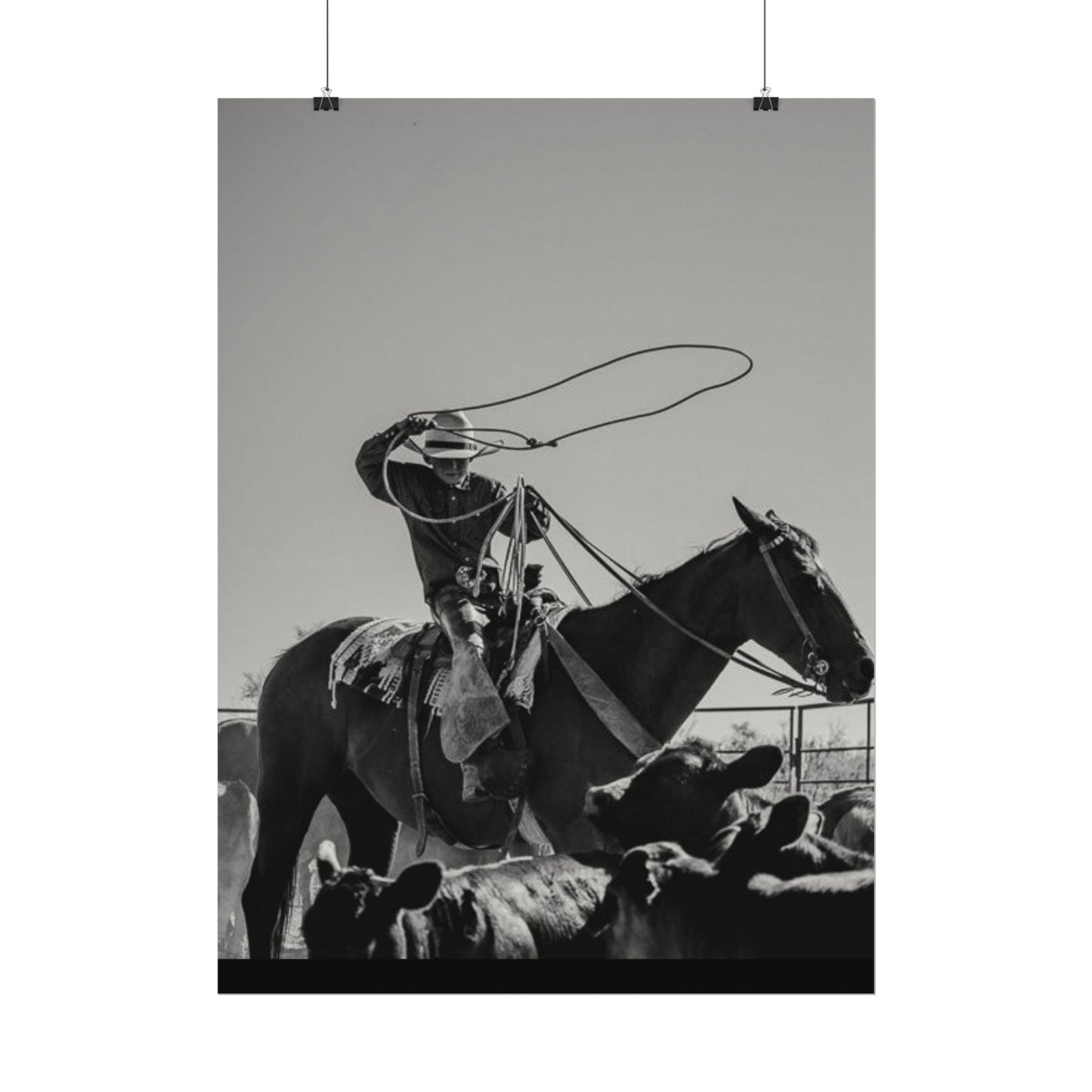 Cowboy Up – Western Textured Watercolor Matte Posters