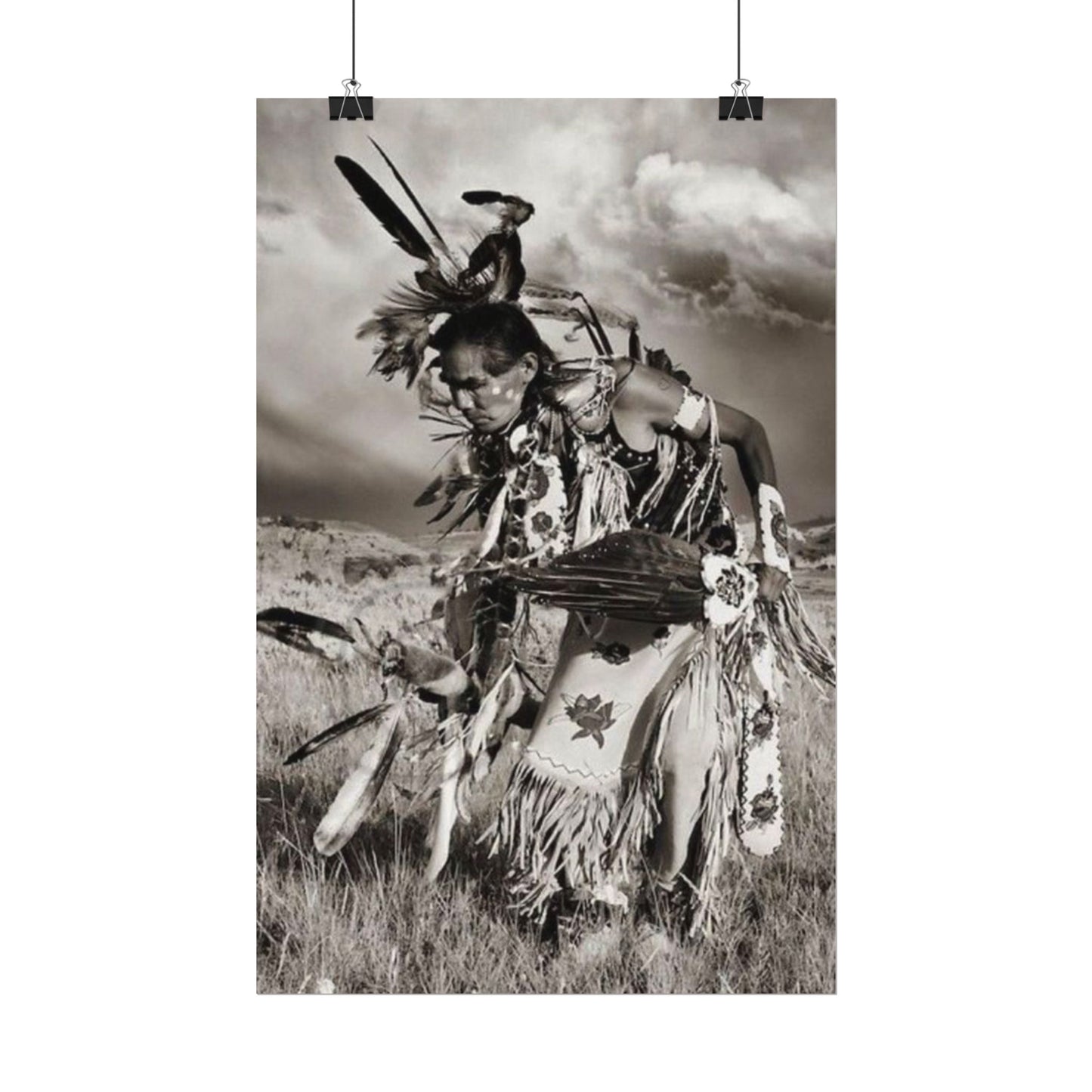 The Dancing Spirit – Western Textured Watercolor Matte Posters