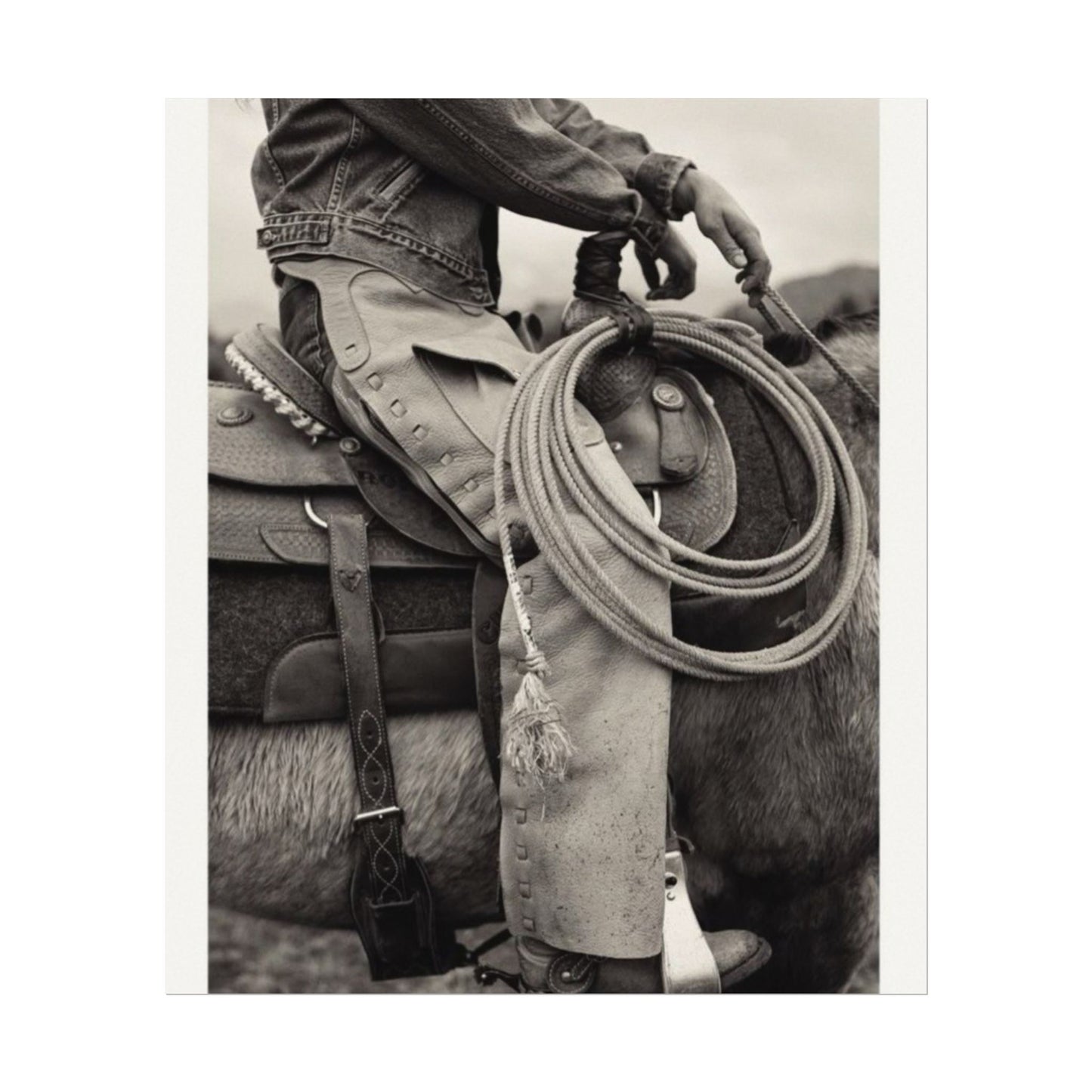 Back In The Saddle – Western Textured Watercolor Matte Posters