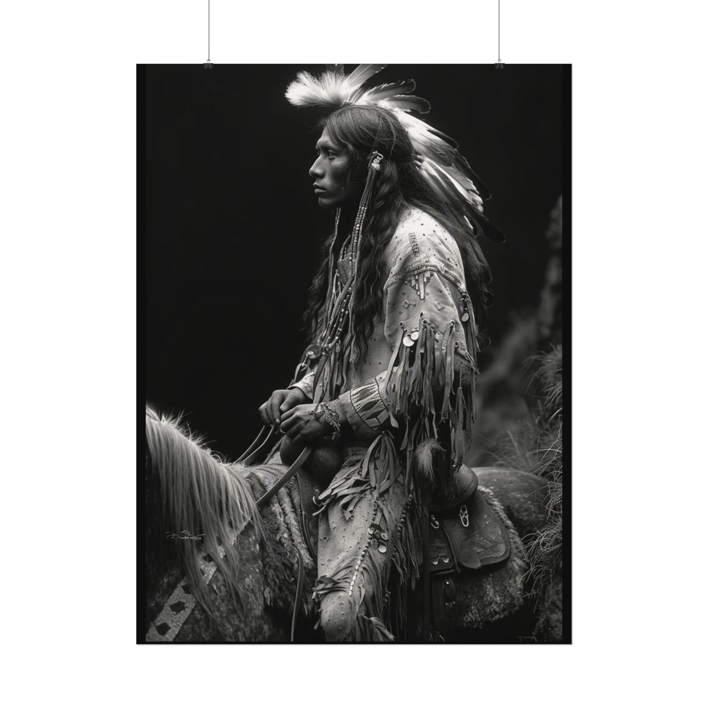 Ghost Rider – Western Textured Watercolor Matte Posters