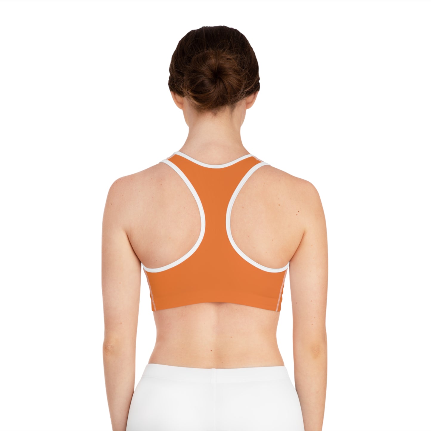 Arrow Ridge Sunset Orange Stylish Sports Bra for Active Women, Workout Top, Gym Essential, Fitness Apparel, Athleisure Wear, Yoga Gear