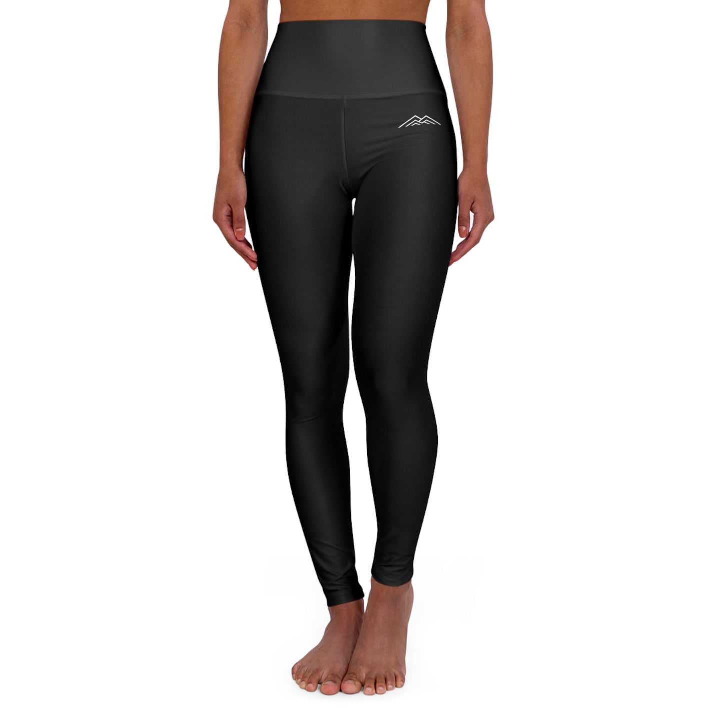 Black Adventure Awaits High Waisted Yoga Leggings - Purple, Comfortable Activewear, Fitness Pants, Ideal for Gym, Yoga, and Weekend Brunch