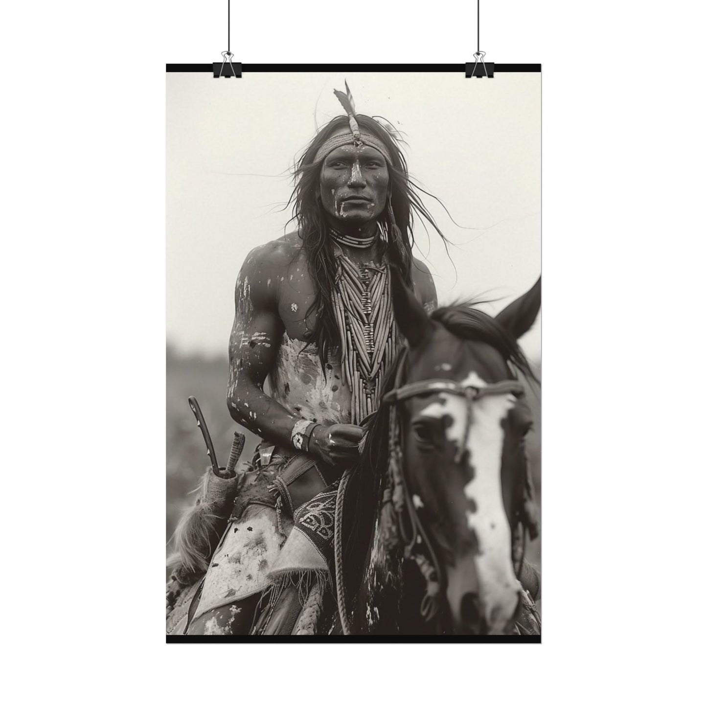 Spirit In The Saddle– Western Textured Watercolor Matte Posters