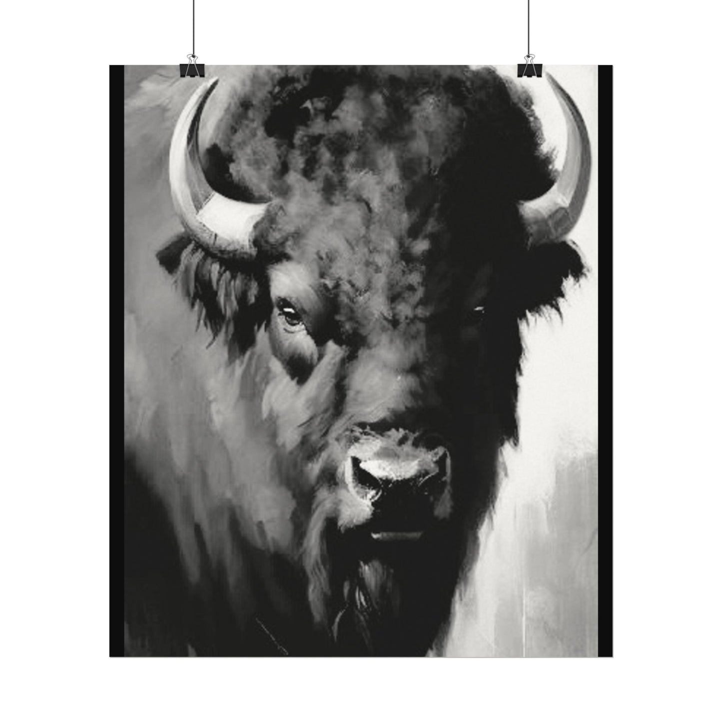 Buffalo Ridge – Western Textured Watercolor Matte Posters