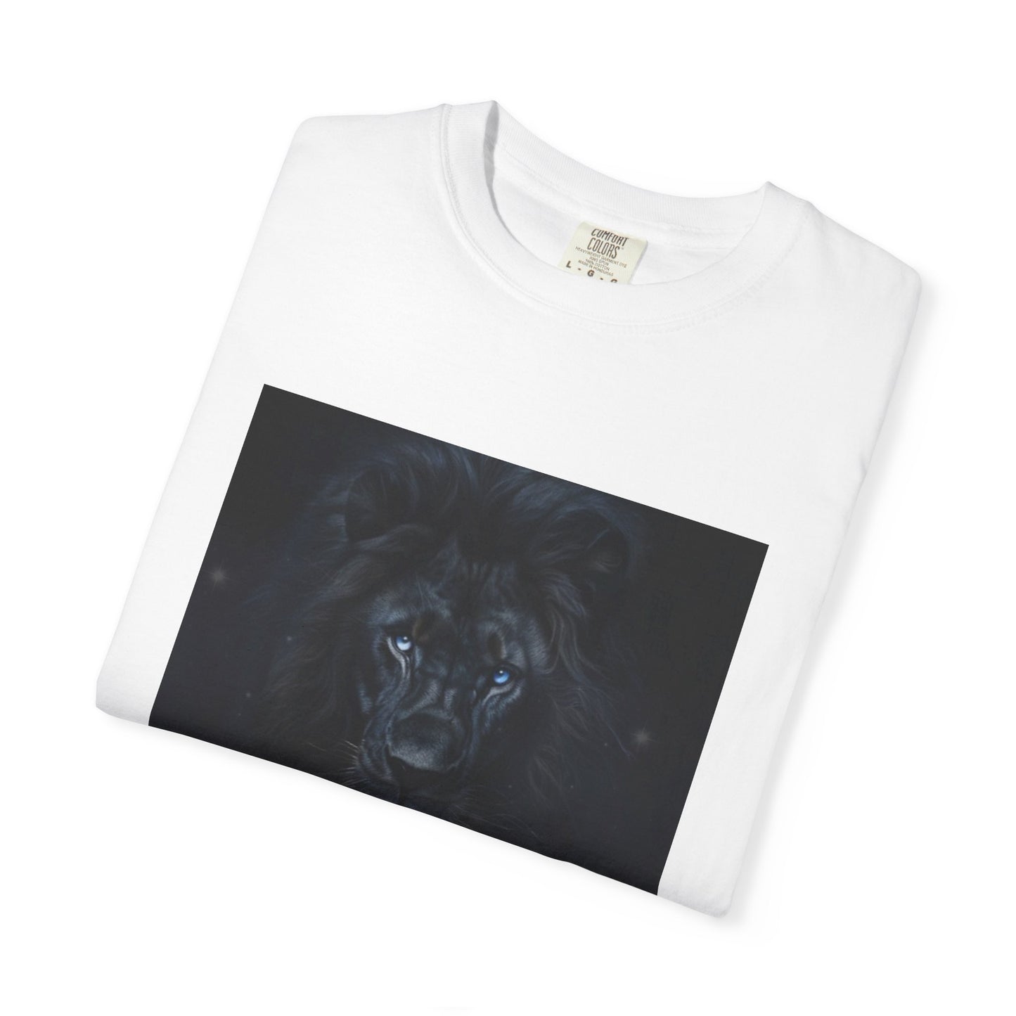 Fearless Lion Spiritual Unisex Garment-Dyed T-shirt, Bold Graphic Tee, Inspirational Apparel, Gifts for Animal Lovers, Motivational Fashion