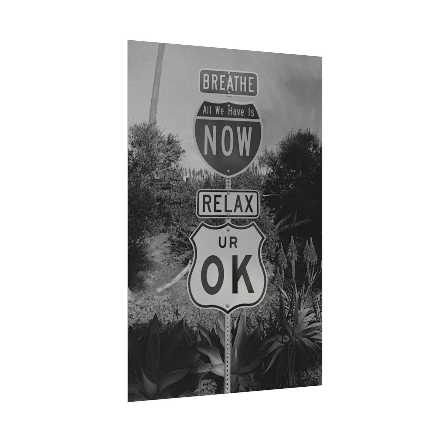 Here's Your Sign Textured Desert Watercolor Matte Posters