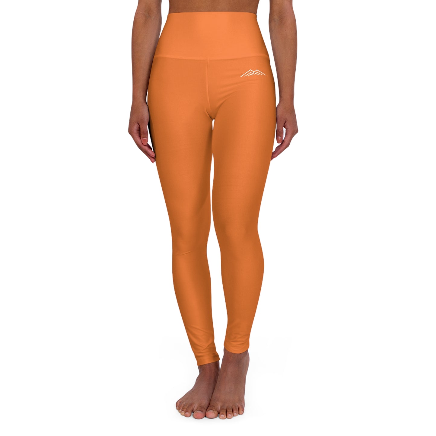 Sunset Orange Adventure Awaits High Waisted Yoga Leggings - Purple, Comfortable Activewear, Fitness Pants, Ideal for Gym, Yoga, and Weekend Brunch