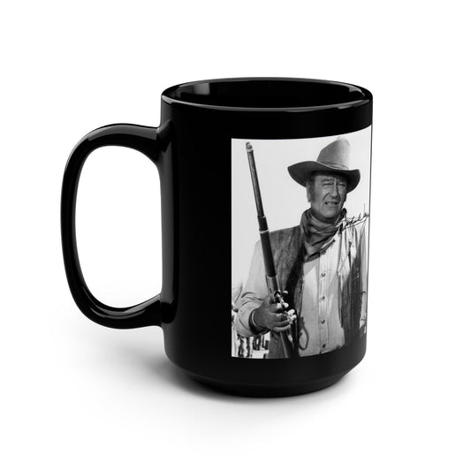 The Duke Retro Vintage Western Black Mug, 15oz, Boho Coffee Cup, Albert Webb, Native American Heritage Decor, Unique Tea Mug, Handcrafted Drinkware