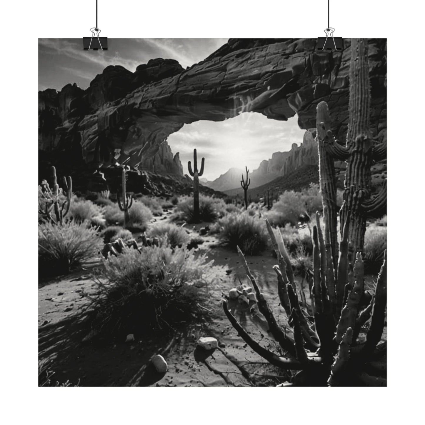 Desert Mornings – Western Textured Watercolor Matte Posters