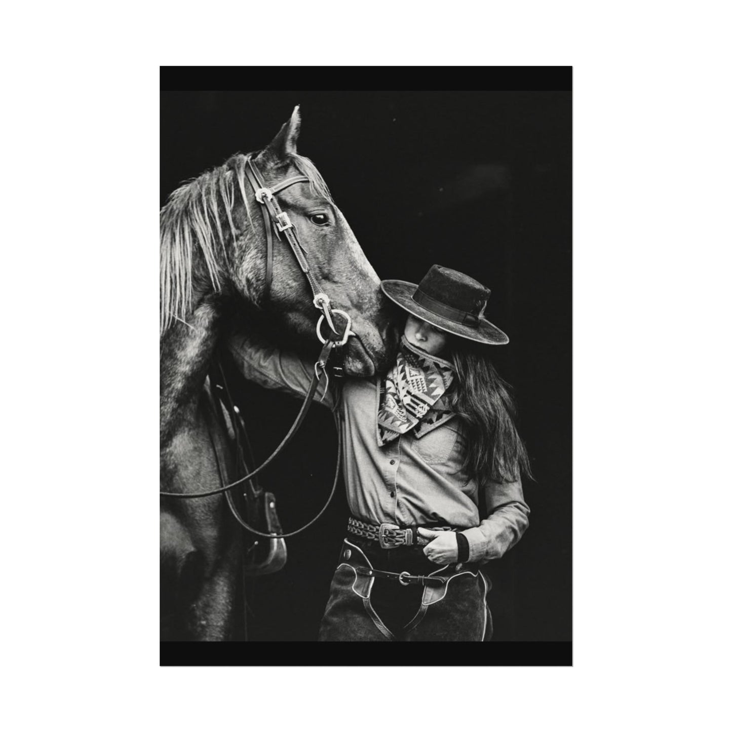 A Whisper Between Friends  – Western Textured Watercolor Matte Posters