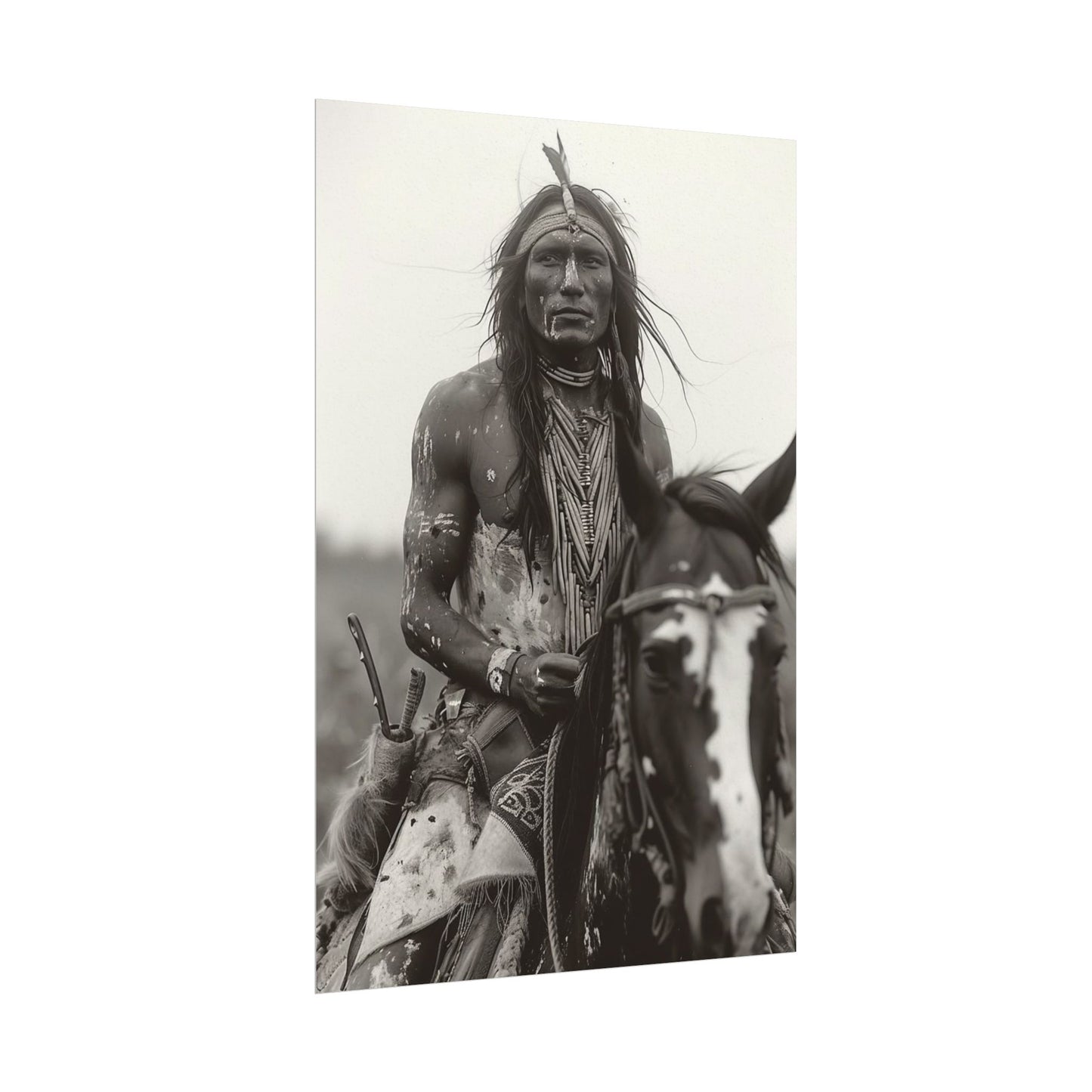 Spirit In The Saddle– Western Textured Watercolor Matte Posters