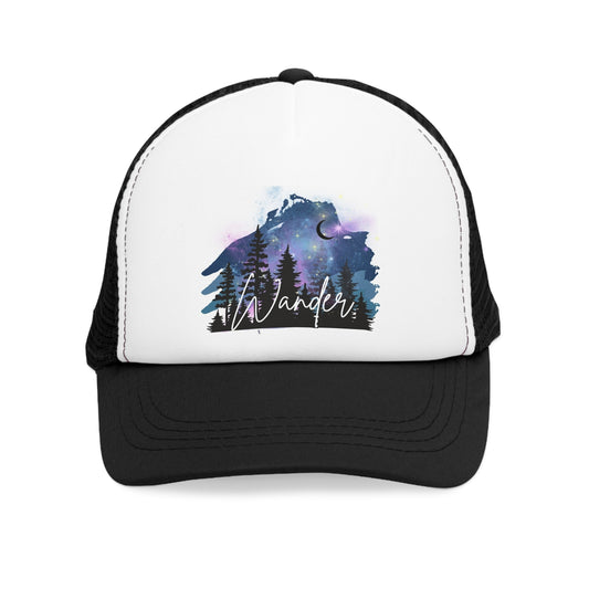 Wander Galaxy & Forrest Hat, Retro Trucker Hat, Angler Gifts , Outdoor Accessory, Beer Lover Gift, Summer BBQ Essential