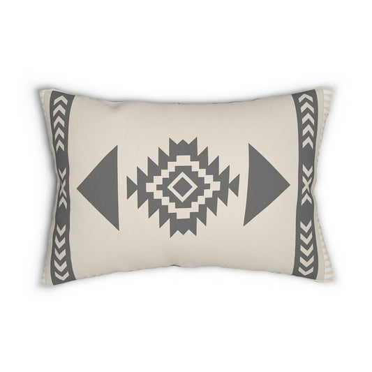 2 In 1 Brown & Stone White Western Pattern Lumbar Pillow, Farmhouse Decor, Cozy Home Accent, Unique Gift for Animal Lovers, Boho Cushion