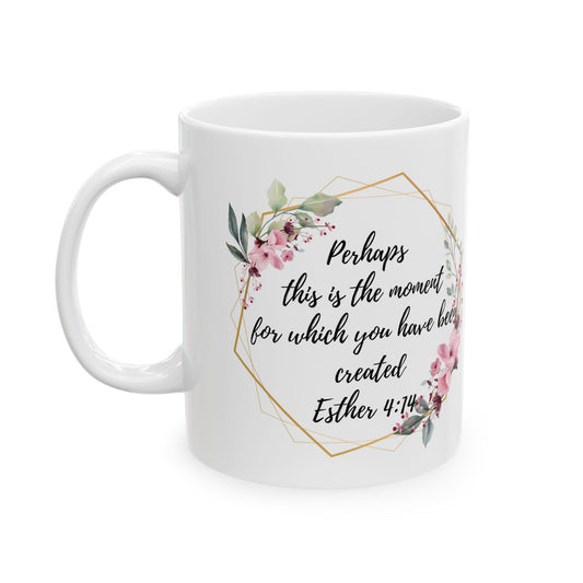 Floral Engagement Gift Mug, Personalized Romantic Coffee Cup, Wedding Keepsake, Cute Floral Tea Mug, Ceramic Love Mug