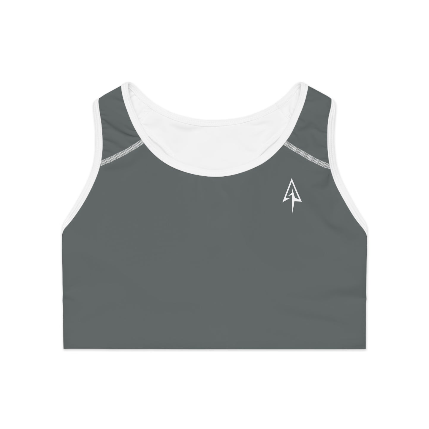 Arrow Ridge Gray Stylish Sports Bra for Active Women, Workout Top, Gym Essential, Fitness Apparel, Athleisure Wear, Yoga Gear