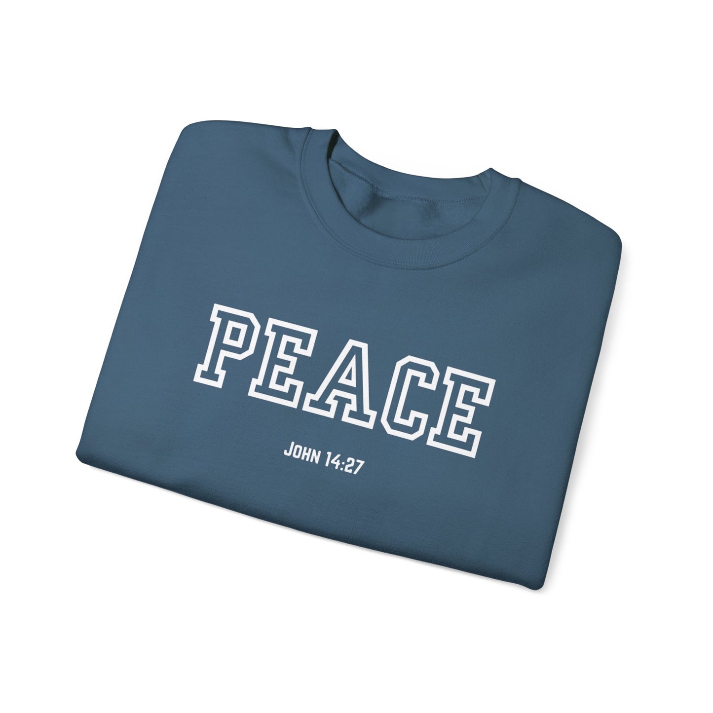 Unisex Peace Sweatshirt | Cozy Crewneck for Comfort, Faith & Hope | Perfect Gift for Family, Friends, and Holidays | Inspirational Apparel,