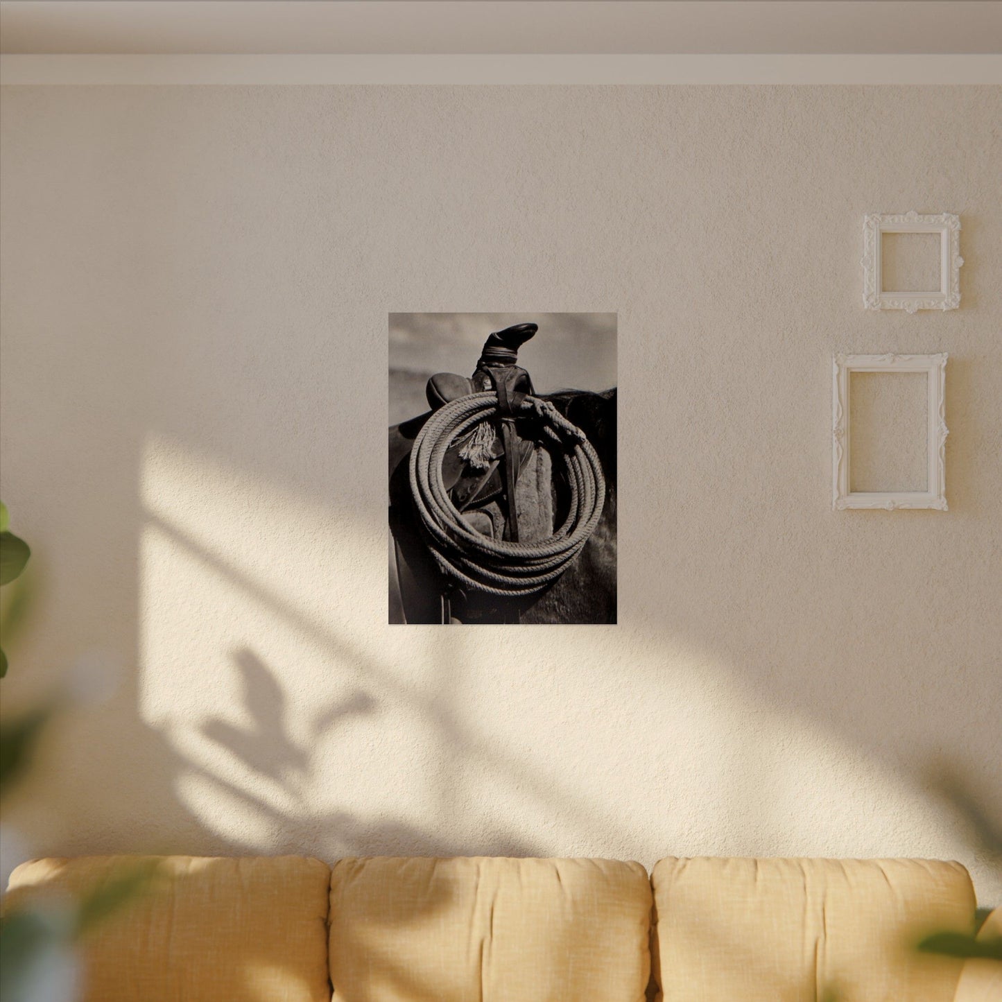 Rope & Leather – Western Textured Watercolor Matte Posters