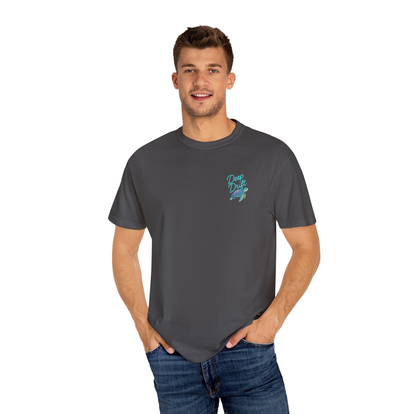 Turtle Deep Drift T-shirt, Hooked Horizon Co, Angler Gifts