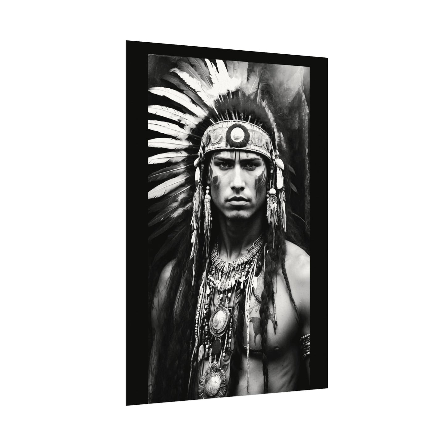 Strength In Stillness– Western Textured Watercolor Matte Posters