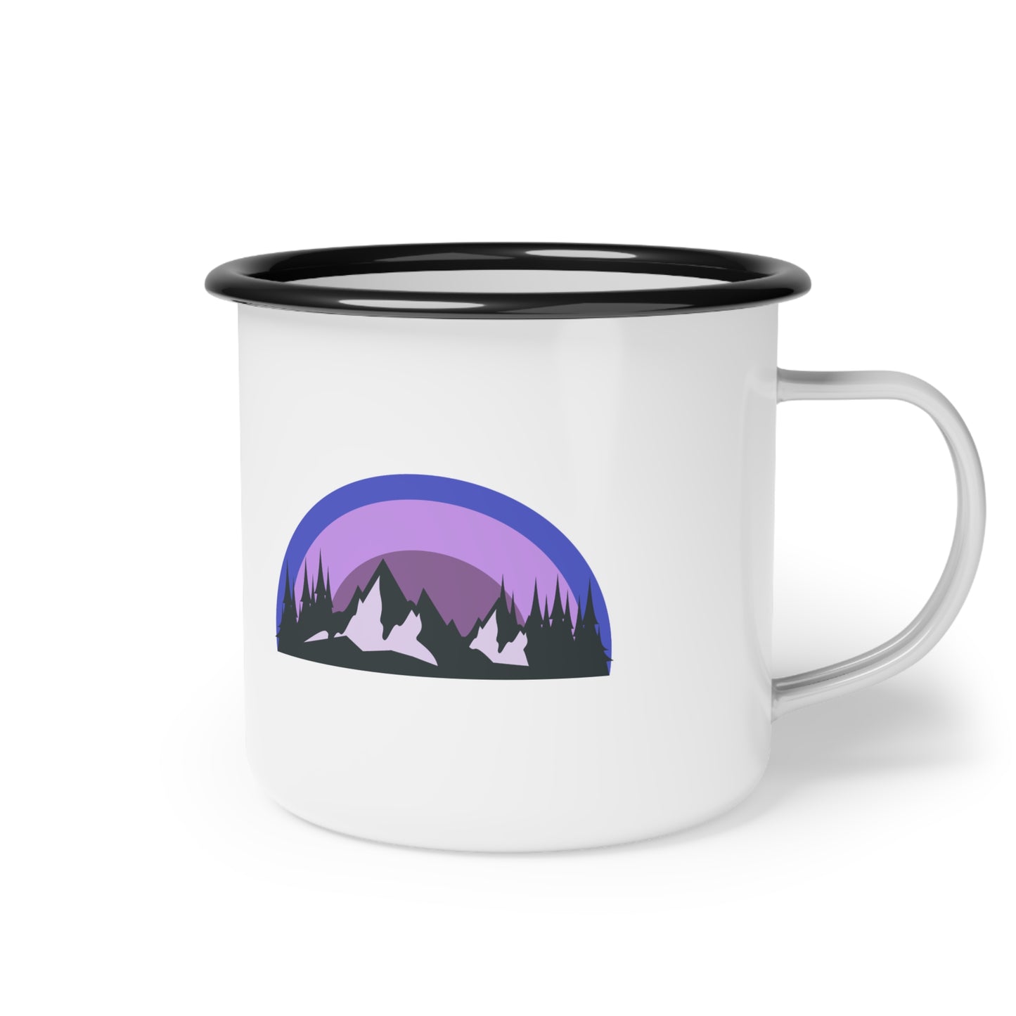 Mountain Sunset Enamel Camp Cup | Adventure Mug, Camping Gear, Outdoorsy Gift, Hiking Coffee Cup, Nature Lover's Drinkware
