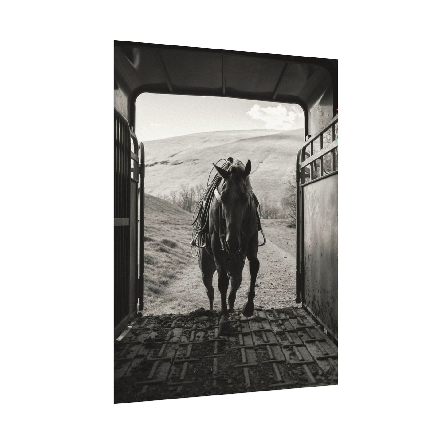 Leathered & Loaded – Western Textured Watercolor Matte Posters