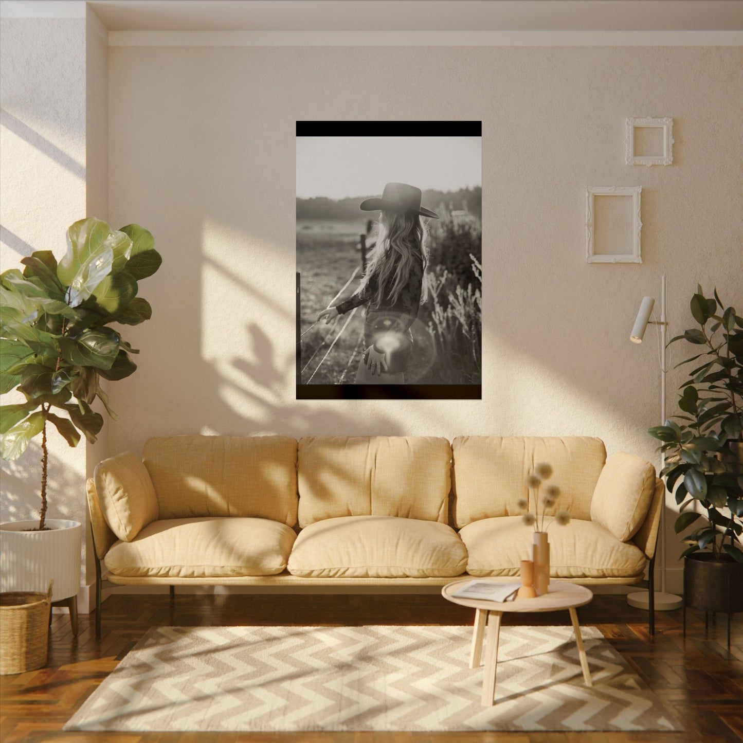 Mornings Gaze– Western Textured Watercolor Matte Posters