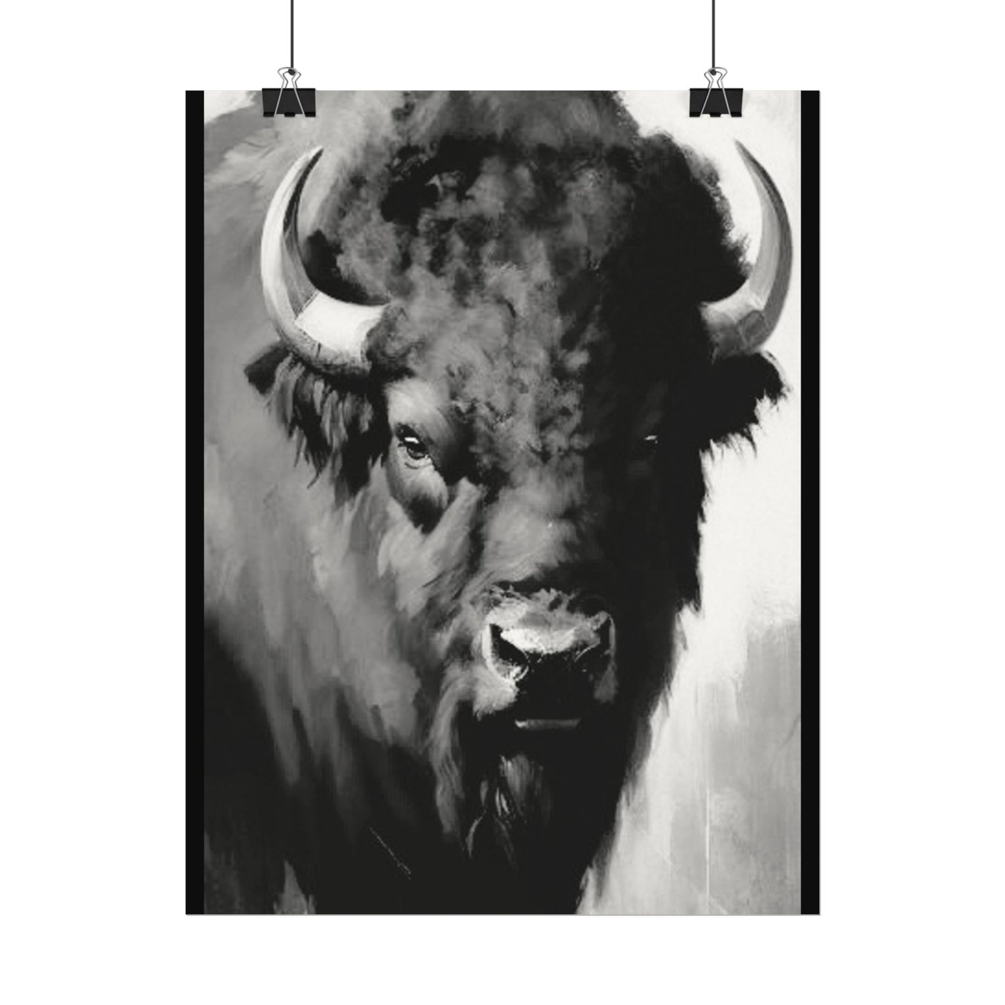 Buffalo Ridge – Western Textured Watercolor Matte Posters