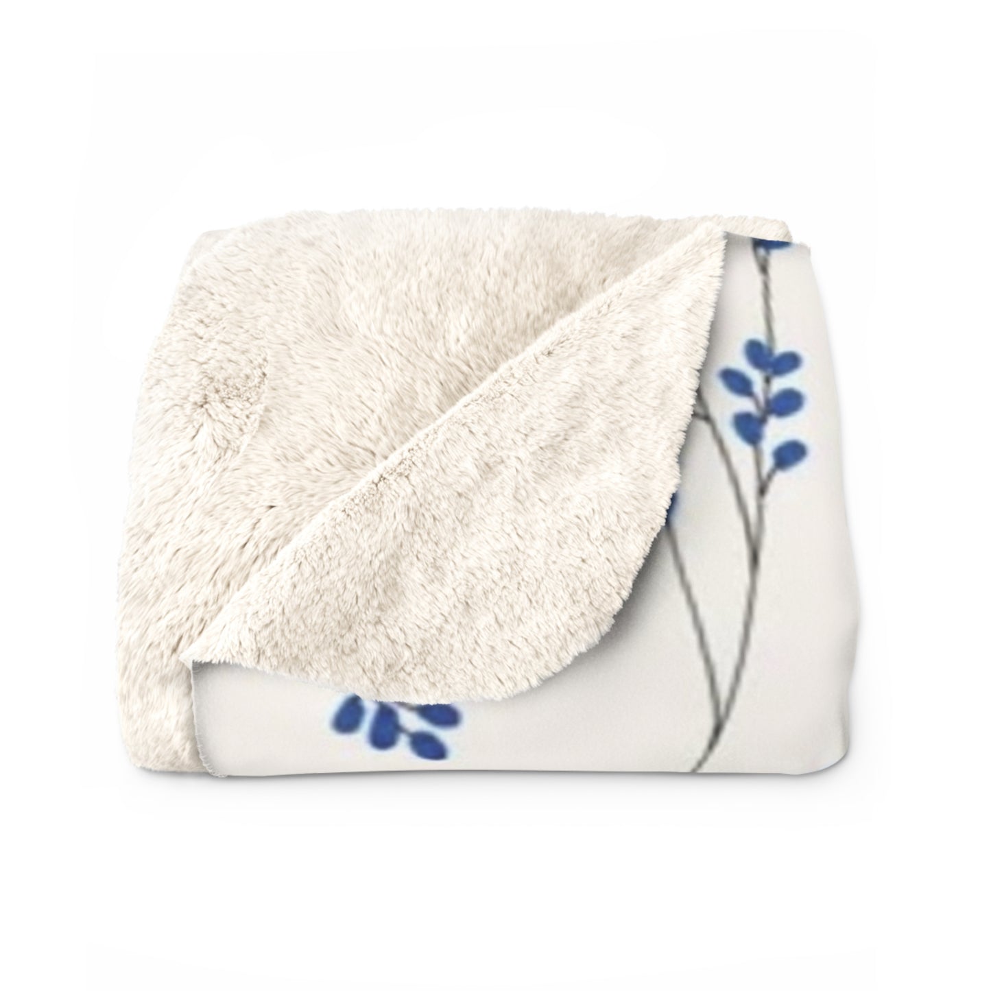 Lavender Floral Sherpa Fleece Blanket | Cozy Home Decor, Perfect Gift for Her, Relaxation Throw, Mother's Day, Blankets for Winter