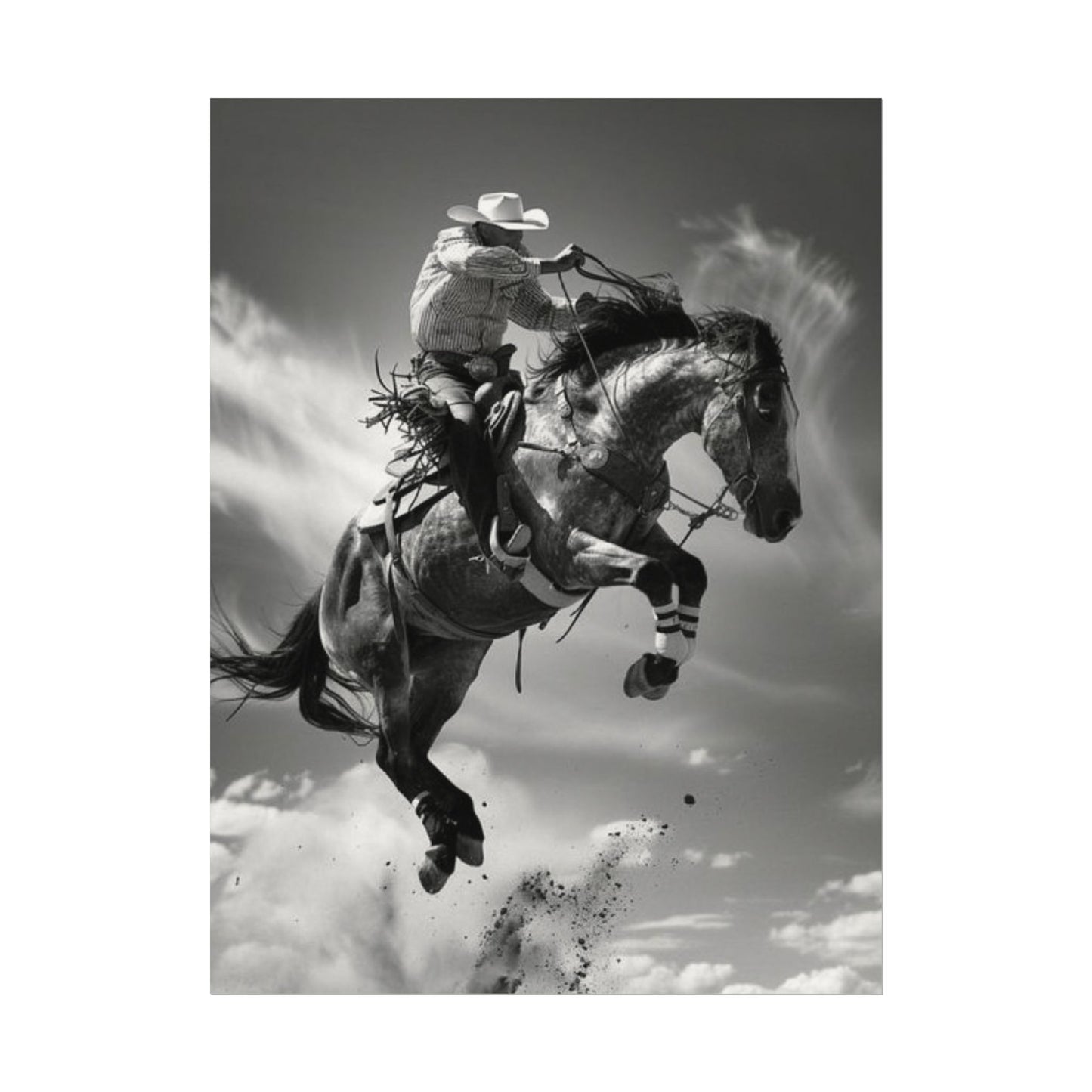 Rolling Thunder – Western Textured Watercolor Matte Posters