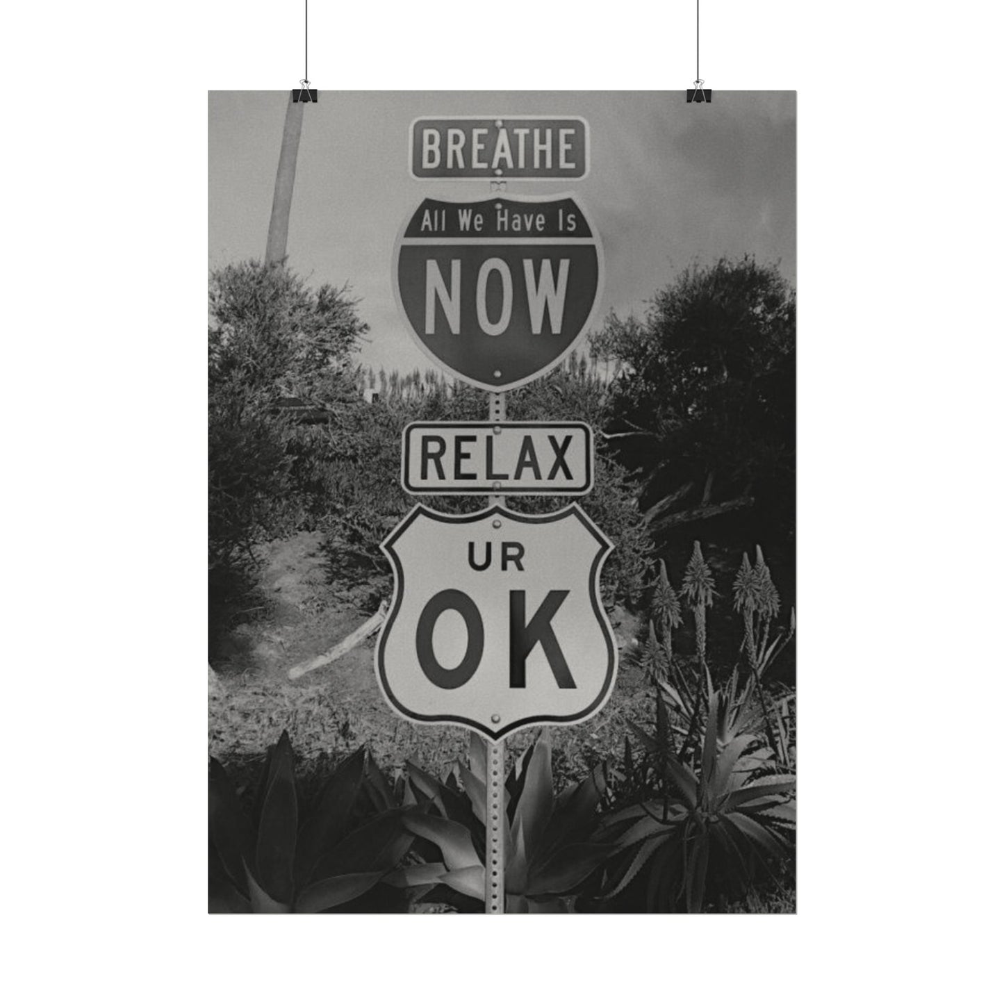 Here's Your Sign Textured Desert Watercolor Matte Posters