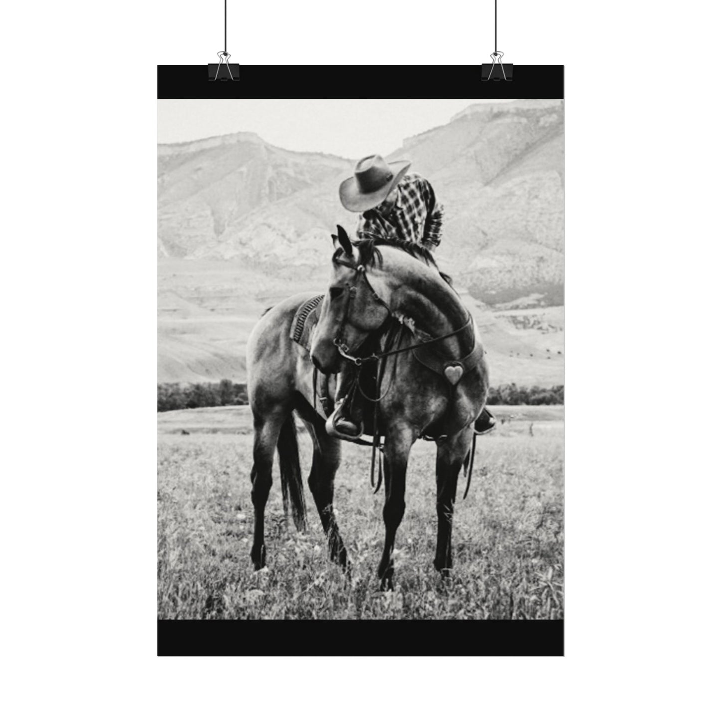 Love In The Saddle – Western Textured Watercolor Matte Posters