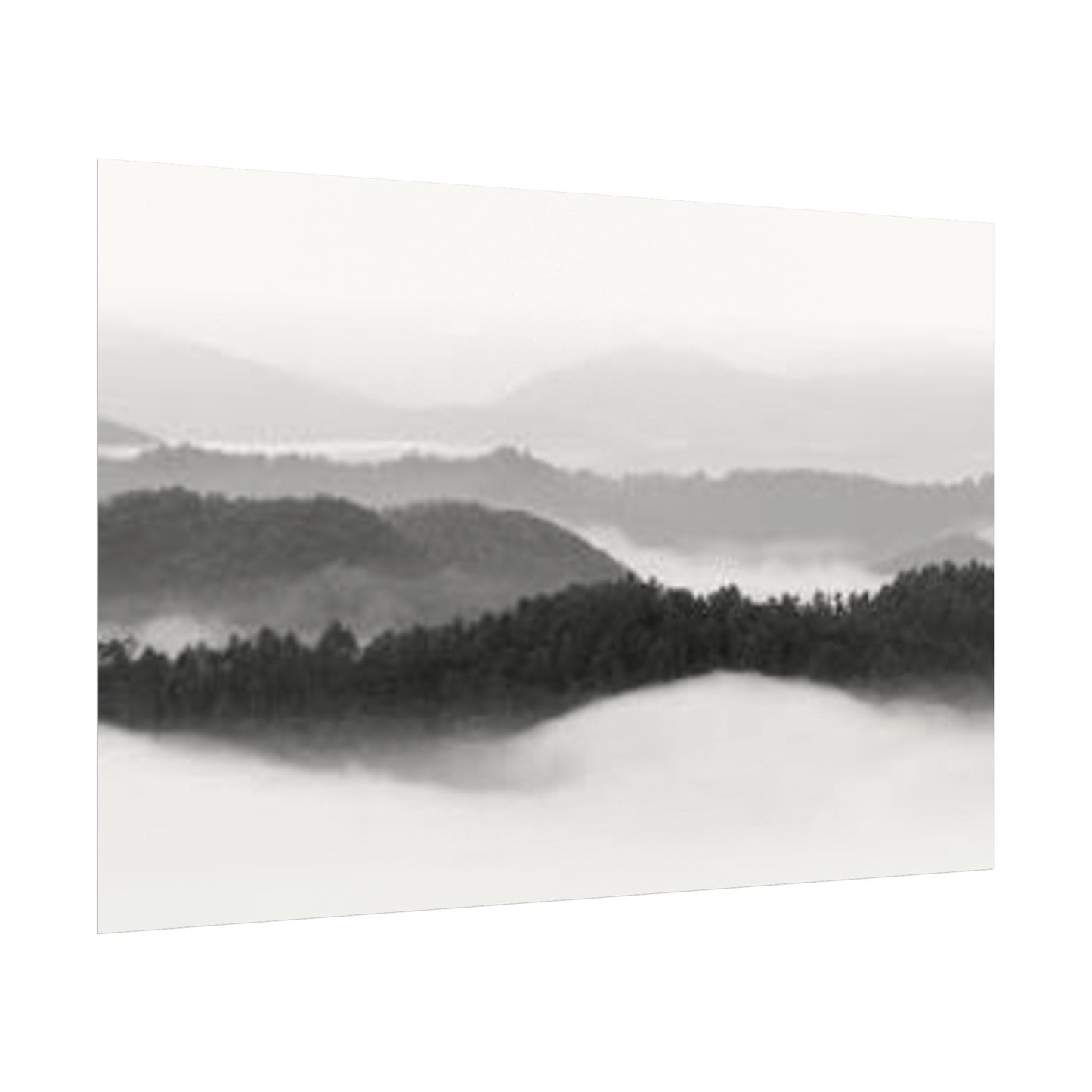 Smokey Mountain Range– Western Textured Watercolor Matte Posters